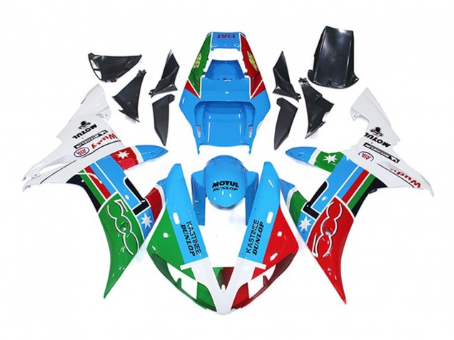 500 Bleu Clair 2002-2003 Yamaha R1 Carénage Moto 500 Bleu Clair 2002-2003 Yamaha R1 Carénage Moto