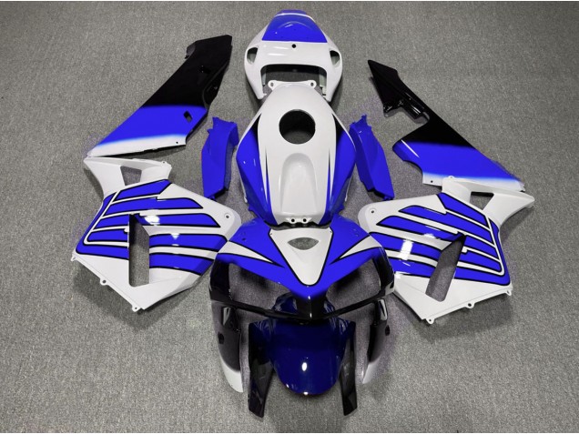 Ailes Bleu Foncé & Blanches 2005-2006 Honda CBR600RR Carénage Moto Ailes Bleu Foncé & Blanches 2005-2006 Honda CBR600RR Carénage Moto