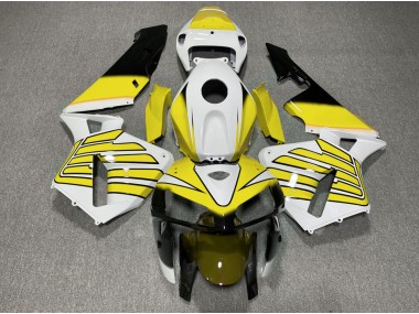 Ailes Jaunes & Blanches 2005-2006 Honda CBR600RR Carénage Moto