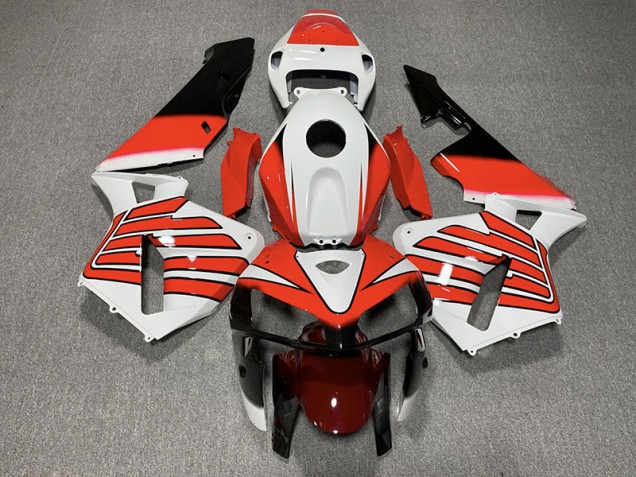 Ailes Rouges & Blanches 2005-2006 Honda CBR600RR Carénage Moto Ailes Rouges & Blanches 2005-2006 Honda CBR600RR Carénage Moto
