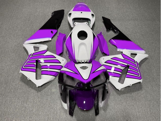 Ailes Violettes & Blanches 2005-2006 Honda CBR600RR Carénage Moto Ailes Violettes & Blanches 2005-2006 Honda CBR600RR Carénage Moto