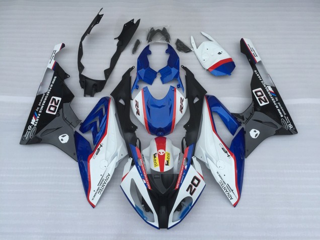 Alien Bleu & Blanc 2009-2014 BMW S1000RR Carénage Moto Alien Bleu & Blanc 2009-2014 BMW S1000RR Carénage Moto