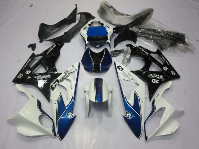 Alien Bleu & Blanc 2009-2014 BMW S1000RR Carénage Moto Alien Bleu & Blanc 2009-2014 BMW S1000RR Carénage Moto