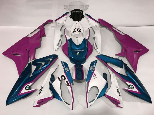 Alien Bleu & Blanc 2009-2014 BMW S1000RR Carénage Moto Alien Bleu & Blanc 2009-2014 BMW S1000RR Carénage Moto