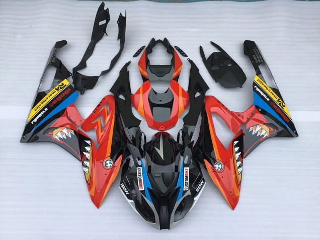 Alien Bleu & Blanc 2009-2014 BMW S1000RR Carénage Moto