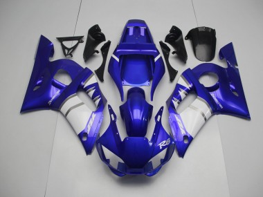 Argent Blanc & Bleu 1998-2002 Yamaha R6 Carénage Moto