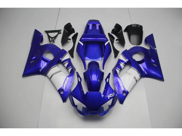 Argent Blanc & Bleu 1998-2002 Yamaha R6 Carénage Moto Argent Blanc & Bleu 1998-2002 Yamaha R6 Carénage Moto