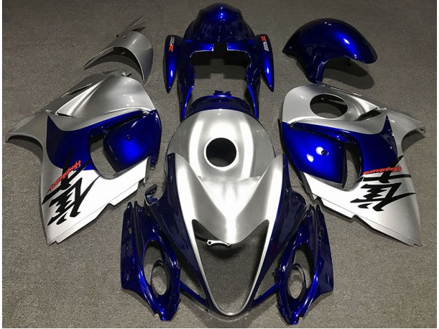 Argent Brillant & Bleu 2008-2020 Suzuki GSXR 1300 Carénage Moto Argent Brillant & Bleu 2008-2020 Suzuki GSXR 1300 Carénage Moto