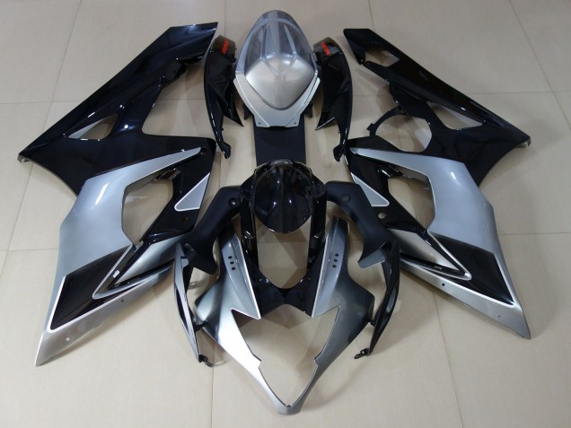 Argent Brillant & Noir 2005-2006 Suzuki GSXR 1000 Carénage Moto Argent Brillant & Noir 2005-2006 Suzuki GSXR 1000 Carénage Moto