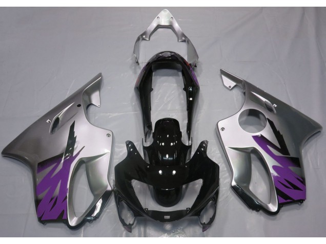 Argent Brillant & Violet 1999-2000 Honda CBR600 F4 Carénage Moto Argent Brillant & Violet 1999-2000 Honda CBR600 F4 Carénage Moto