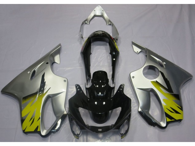Argent Jaune & Noir 1999-2000 Honda CBR600 F4 Carénage Moto Argent Jaune & Noir 1999-2000 Honda CBR600 F4 Carénage Moto