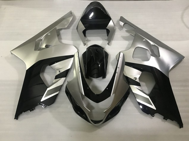 Argent Mat & Noir 2004-2005 Suzuki GSXR 600-750 Carénage Moto Argent Mat & Noir 2004-2005 Suzuki GSXR 600-750 Carénage Moto