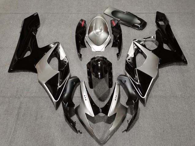 Argent & Noir 2005-2006 Suzuki GSXR 1000 Carénage Moto Argent & Noir 2005-2006 Suzuki GSXR 1000 Carénage Moto