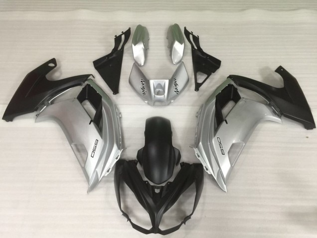 Argent & Noir 2012-2016 Kawasaki Ninja 650R Carénage Moto Argent & Noir 2012-2016 Kawasaki Ninja 650R Carénage Moto
