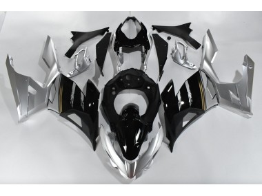 Argent & Noir 2018-2023 Kawasaki Ninja 400 Carénage Moto