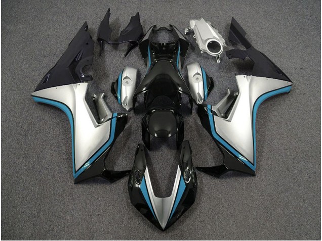Argent & Noir & Bleu Clair 2017-2023 Honda CBR1000RR Carénage Moto Argent & Noir & Bleu Clair 2017-2023 Honda CBR1000RR Carénage Moto