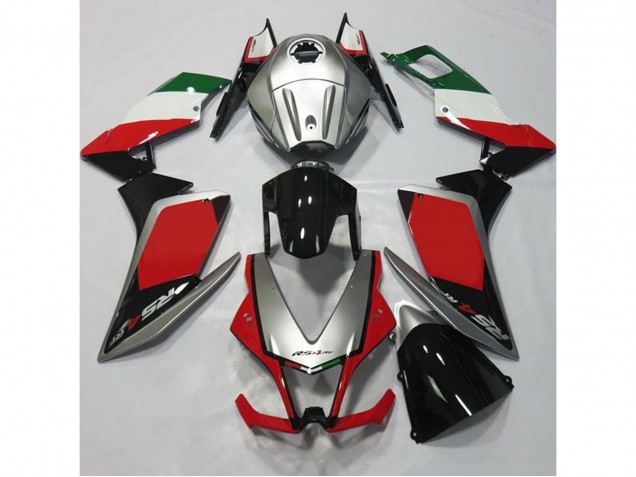 Argent & Rouge 2012-2015 Aprilia RS4 125 Carénage Moto Argent & Rouge 2012-2015 Aprilia RS4 125 Carénage Moto