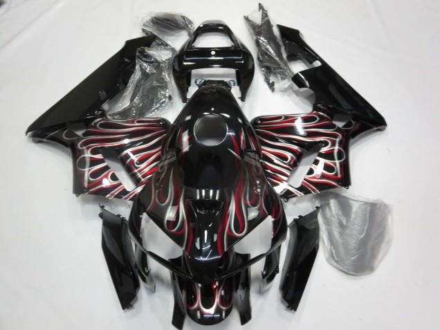 Argento E Rosso Fiamma 2005-2006 Honda CBR600RR Carénage Moto Argento E Rosso Fiamma 2005-2006 Honda CBR600RR Carénage Moto
