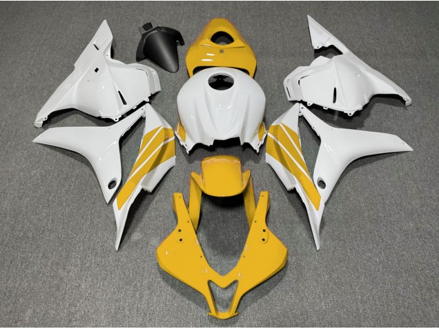 Bande Latérale Jaune & Blanche 2009-2012 Honda CBR600RR Carénage Moto Bande Latérale Jaune & Blanche 2009-2012 Honda CBR600RR Carénage Moto