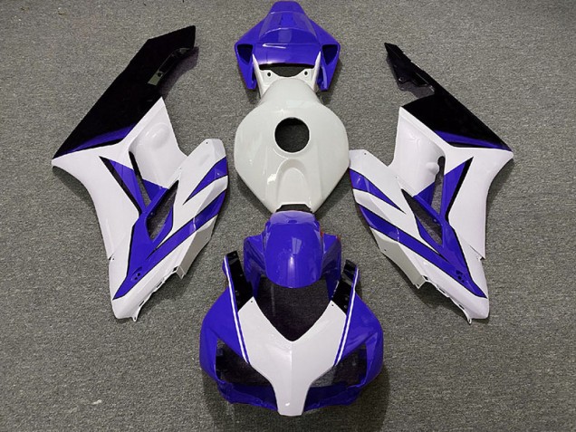 Blanc Bleu Foncé & Noir Brillant 2004-2005 Honda CBR1000RR Carénage Moto Blanc Bleu Foncé & Noir Brillant 2004-2005 Honda CBR1000RR Carénage Moto