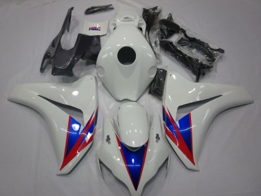 Blanc Bleu Rouge 2008-2011 Honda CBR1000RR Carénage Moto