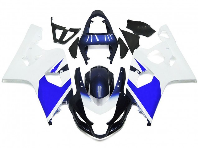 Blanc & Bleu Vif 2004-2005 Suzuki GSXR 600-750 Carénage Moto Blanc & Bleu Vif 2004-2005 Suzuki GSXR 600-750 Carénage Moto