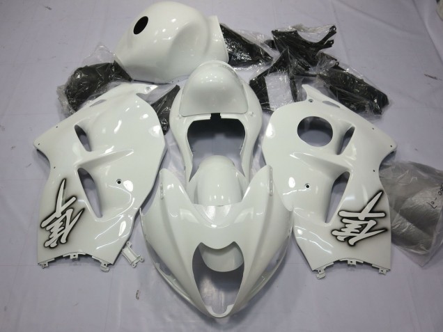 Blanc Brillant 1997-2007 Suzuki GSXR 1300 Carénage Moto Blanc Brillant 1997-2007 Suzuki GSXR 1300 Carénage Moto