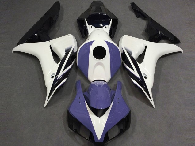 Blanc Brillant Bleu & Noir 2006-2007 Honda CBR1000RR Carénage Moto Blanc Brillant Bleu & Noir 2006-2007 Honda CBR1000RR Carénage Moto
