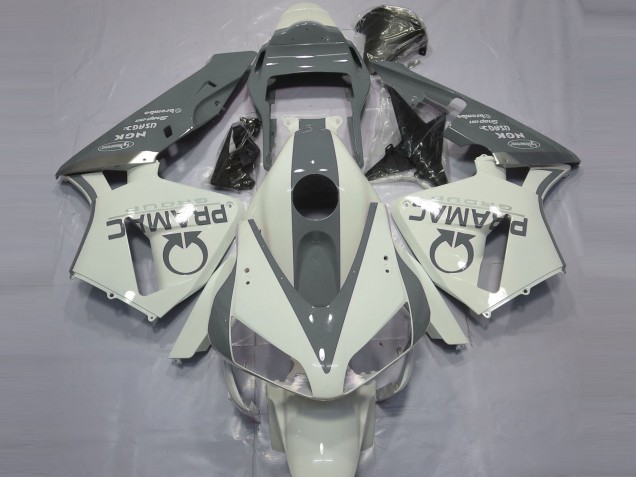 Blanc Brillant & Gris Pramac 2003-2004 Honda CBR600RR Carénage Moto Blanc Brillant & Gris Pramac 2003-2004 Honda CBR600RR Carénage Moto