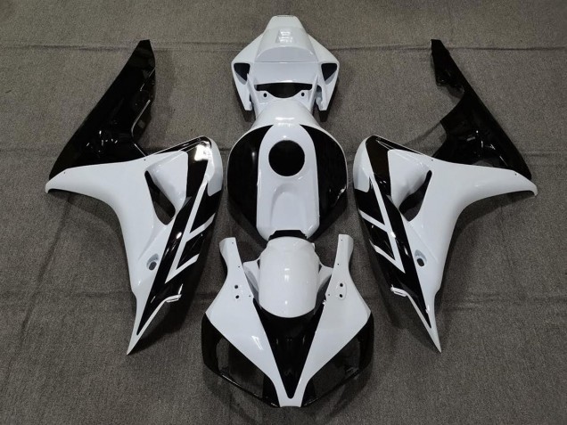 Blanc Brillant & Noir 2006-2007 Honda CBR1000RR Carénage Moto Blanc Brillant & Noir 2006-2007 Honda CBR1000RR Carénage Moto