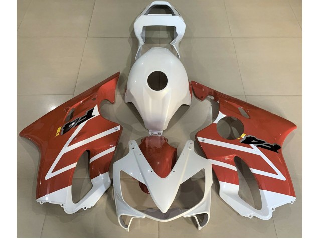 Blanc Brillant & Orange 2001-2003 Honda CBR600 F4i Carénage Moto Blanc Brillant & Orange 2001-2003 Honda CBR600 F4i Carénage Moto
