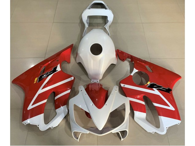 Blanc Brillant & Rouge 2001-2003 Honda CBR600 F4i Carénage Moto Blanc Brillant & Rouge 2001-2003 Honda CBR600 F4i Carénage Moto