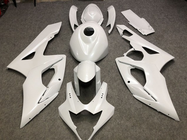 Blanc Brillant Uni 2005-2006 Suzuki GSXR 1000 Carénage Moto Blanc Brillant Uni 2005-2006 Suzuki GSXR 1000 Carénage Moto
