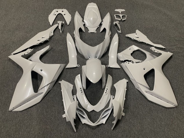 Blanc Brillant Uni 2009-2016 Suzuki GSXR 1000 Carénage Moto Blanc Brillant Uni 2009-2016 Suzuki GSXR 1000 Carénage Moto