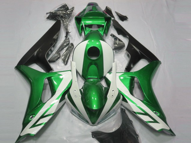 Blanc Brillant & Vert 2006-2007 Honda CBR1000RR Carénage Moto Blanc Brillant & Vert 2006-2007 Honda CBR1000RR Carénage Moto
