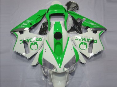 Blanc Brillant & Vert Pramac 2003-2004 Honda CBR600RR Carénage Moto