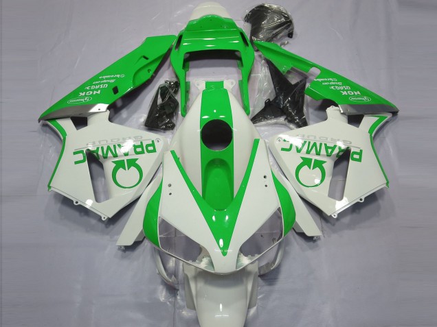 Blanc Brillant & Vert Pramac 2003-2004 Honda CBR600RR Carénage Moto Blanc Brillant & Vert Pramac 2003-2004 Honda CBR600RR Carénage Moto