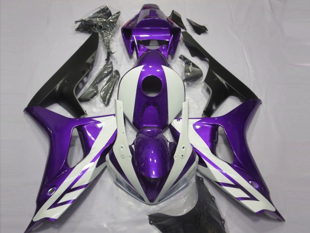 Blanc Brillant & Violet 2006-2007 Honda CBR1000RR Carénage Moto Blanc Brillant & Violet 2006-2007 Honda CBR1000RR Carénage Moto