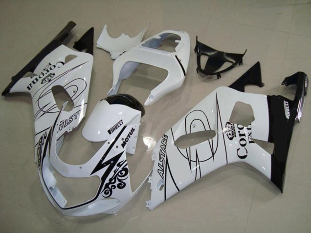 Blanc Corona 2001-2003 Suzuki GSXR 600-750 Carénage Moto Blanc Corona 2001-2003 Suzuki GSXR 600-750 Carénage Moto