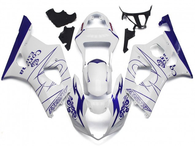 Blanc Corona Style Personnalisé 2003-2004 Suzuki GSXR 1000 Carénage Moto Blanc Corona Style Personnalisé 2003-2004 Suzuki GSXR 1000 Carénage Moto