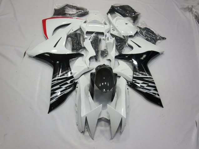 Blanc & Noir 2011-2024 Suzuki GSXR 600-750 Carénage Moto Blanc & Noir 2011-2024 Suzuki GSXR 600-750 Carénage Moto
