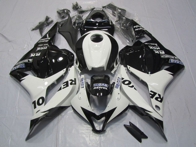 Blanc & Noir Repsol 2009-2012 Honda CBR600RR Carénage Moto Blanc & Noir Repsol 2009-2012 Honda CBR600RR Carénage Moto