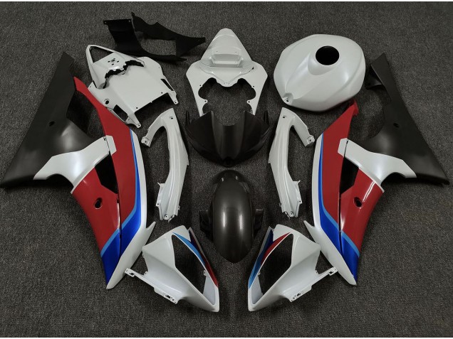 Blanc Rouge & Bleu 2008-2016 Yamaha R6 Carénage Moto Blanc Rouge & Bleu 2008-2016 Yamaha R6 Carénage Moto