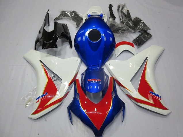 Blanc Rouge & Bleu Profond 2008-2011 Honda CBR1000RR Carénage Moto Blanc Rouge & Bleu Profond 2008-2011 Honda CBR1000RR Carénage Moto