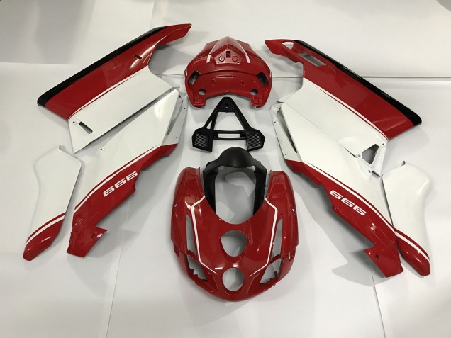 Blanc Rouge & Noir 2003-2004 Ducati 749 999 Carénage Moto Blanc Rouge & Noir 2003-2004 Ducati 749 999 Carénage Moto