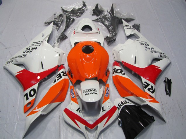 Blanc & Rouge Repsol 2009-2012 Honda CBR600RR Carénage Moto Blanc & Rouge Repsol 2009-2012 Honda CBR600RR Carénage Moto
