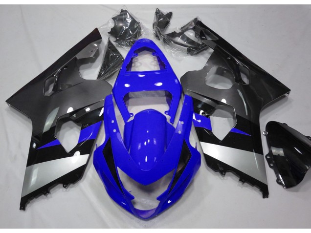 Bleu & Argent 2004-2005 Suzuki GSXR 600-750 Carénage Moto Bleu & Argent 2004-2005 Suzuki GSXR 600-750 Carénage Moto