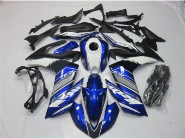 Bleu & Argent 2015-2018 Yamaha R3 Carénage Moto