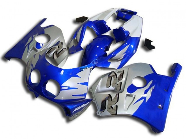 Bleu Argent & Blanc 1990-1998 Honda CBR250RR Carénage Moto Bleu Argent & Blanc 1990-1998 Honda CBR250RR Carénage Moto
