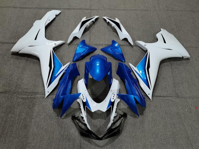 Bleu & Blanc 2011-2024 Suzuki GSXR 600-750 Carénage Moto Bleu & Blanc 2011-2024 Suzuki GSXR 600-750 Carénage Moto